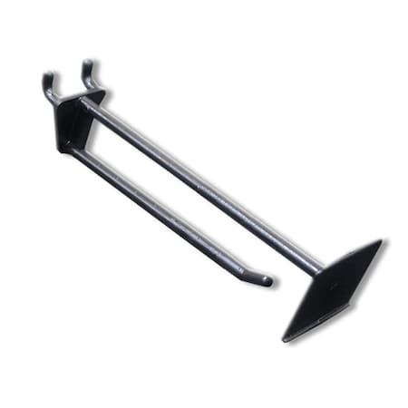 Azar Displays 8" Glass-Filled Nylon Scan Hook: 0.225" Dia., PK50 800018-BLK